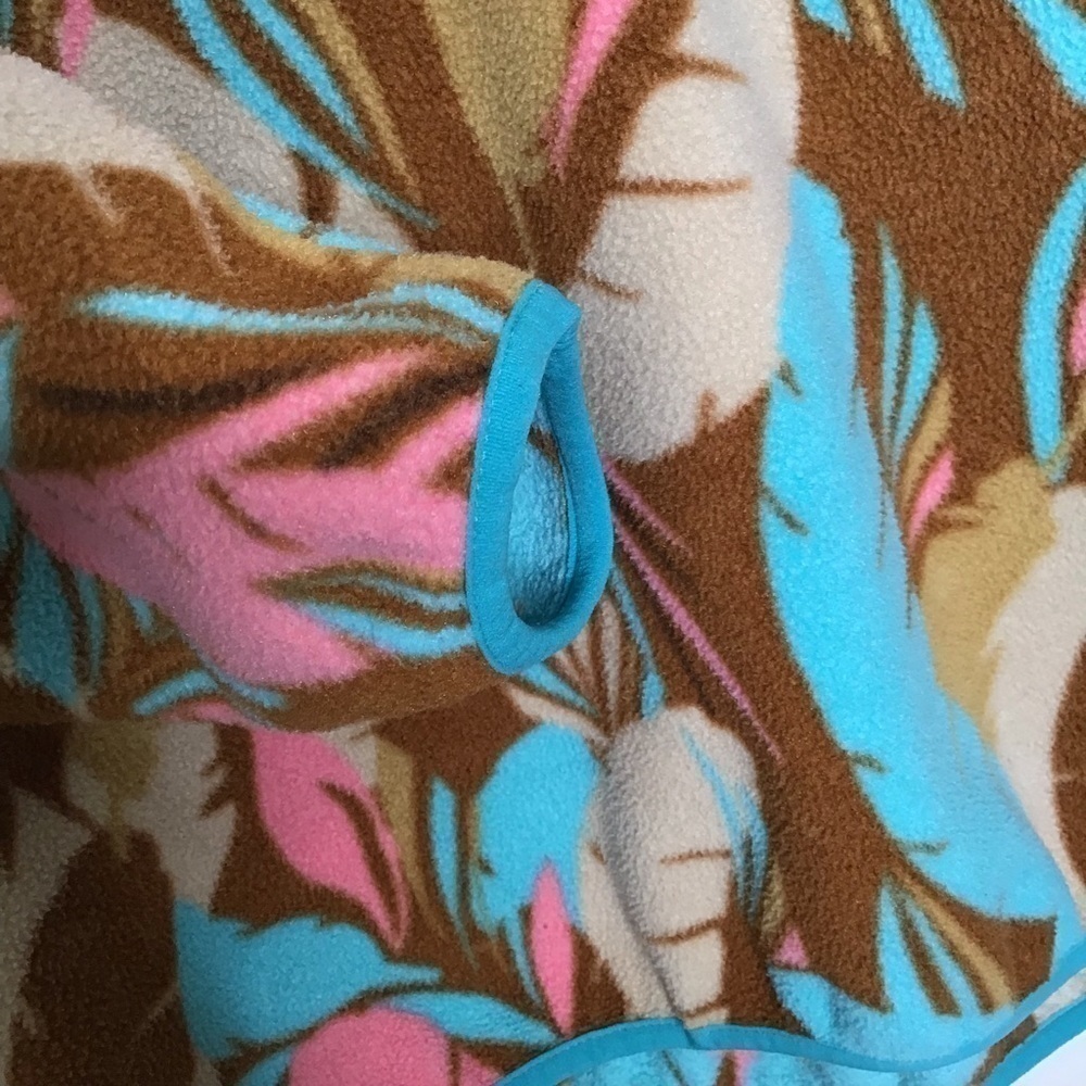 Patagonia Synchilla Snap-T Brown Bear Pink Feather Dance Pullover Fleece. - Picture 6 of 12